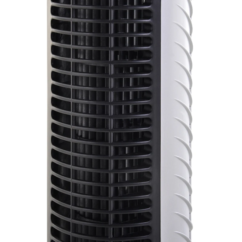 HOMCOM Ventilador de Torre Ventilador Vertical 40W con Mando a Distancia 3 Velocidades Temporizador 7,5h Ø18x78,5 cm Plata