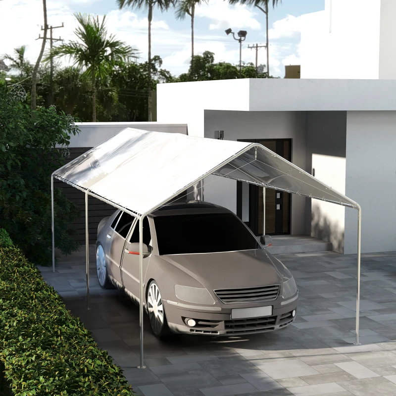 Outsunny Toile de remplacement pour carport 3 x 6 m avec 48 élastiques à boules (housse uniquement, cadre non inclus)