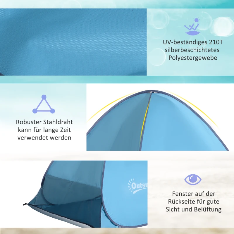 Strandtent strandtent pop-uptent werptent campingtent automatisch 2 kleuren