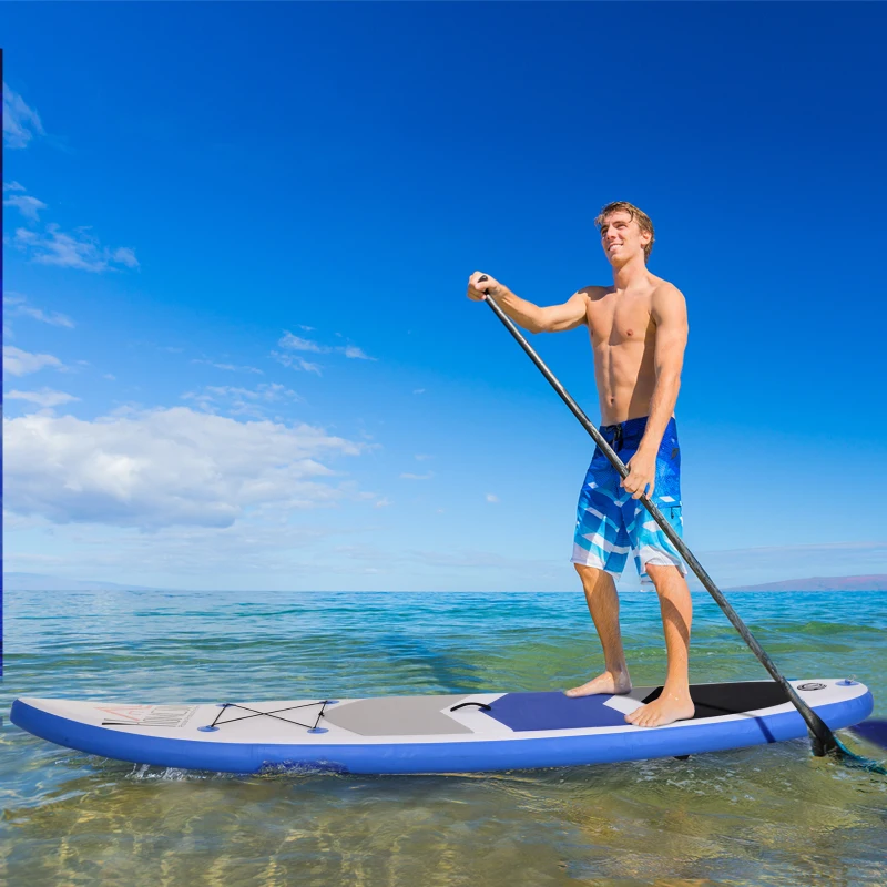 HOMCOM Tavola Gonfiabile SUP Stand Up Paddle con Pagaia Regolabile, Tavola Surf con Accessori 322x81x15cm