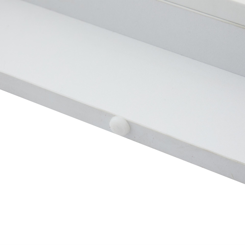 Sleek LED Coffee Table with App-Controlled Lighting, Stylish Center Table with Open Storage Shelf, 100L x 50W x 42.5H cm, White