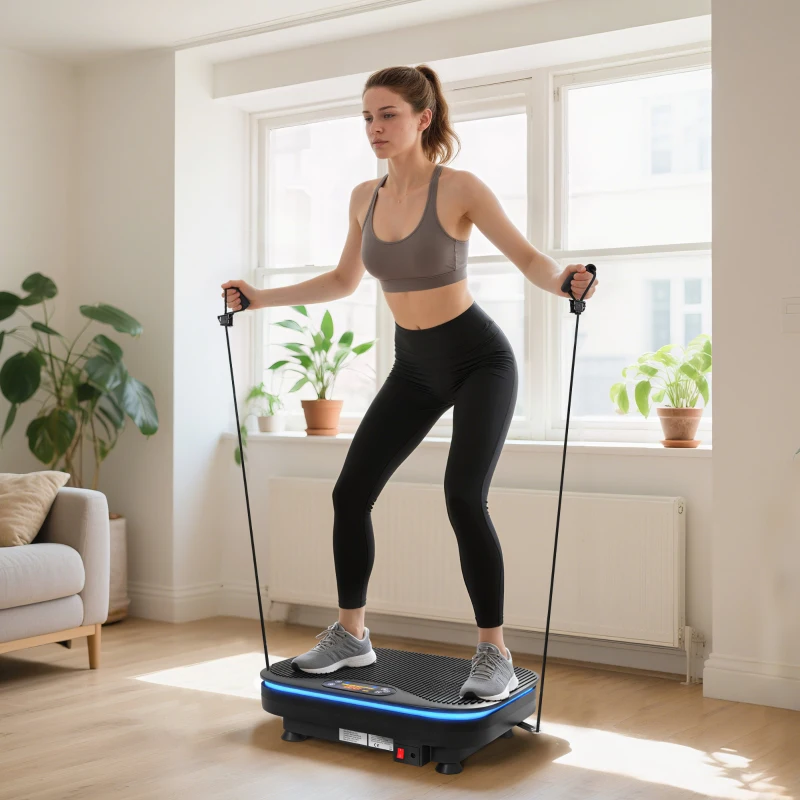 SPORTNOW Vibration Plate Exercise Machine with Cool Lights, 99 Speed Levels