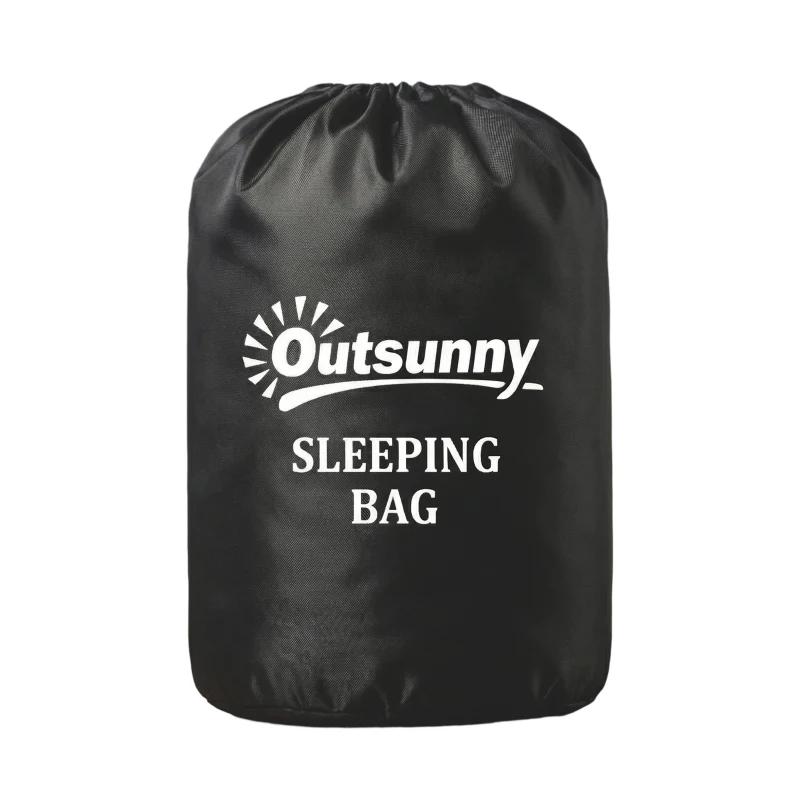 Outsunny Sleeping Bag for Adults, Lightweight & Compact Sleeping Bag, 3 Seasons, Navy Blue