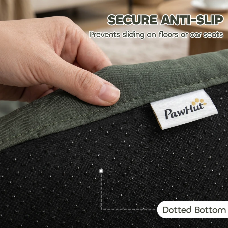 PawHut Waterproof Dog Bed, Foldable Pet Bed with Anti-Slip Bottom, Machine Washable for Small Puppies and Cats, 90 x 60 x 5 cm