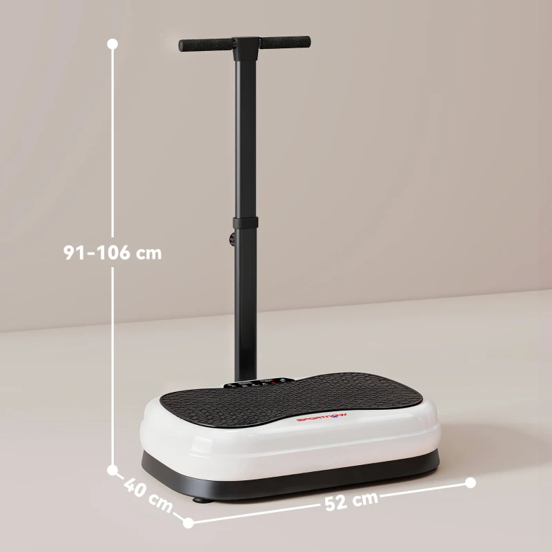 SPORTNOW Vibration Plate, with Adjustable/Removable Handle, Preset Modes, 50 Speeds