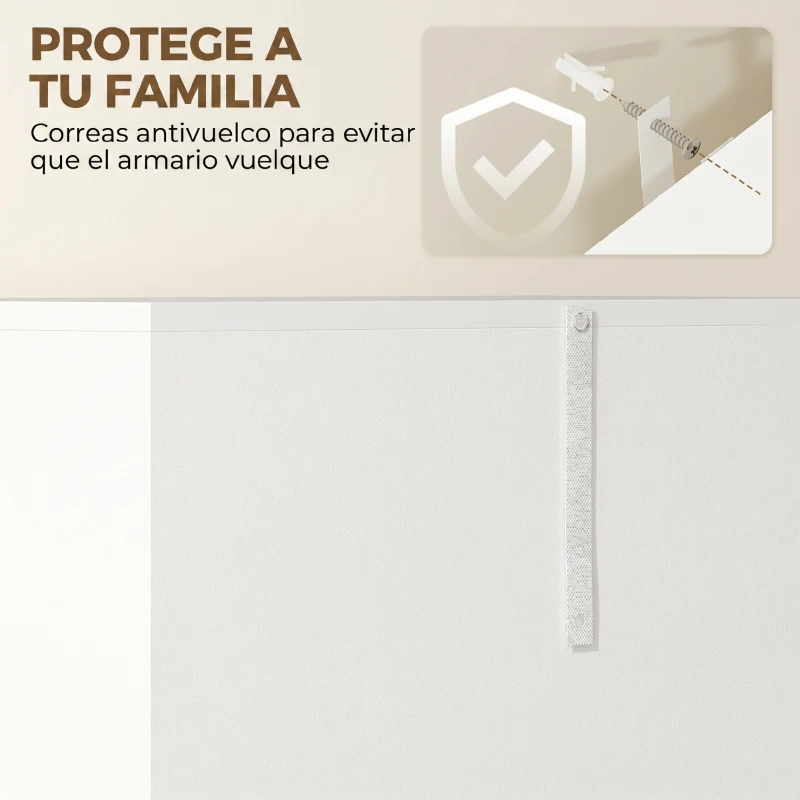 HOMCOM Aparador Alacena de Cocina Mueble Auxiliar con 4 Puertas 2 Cajones y Estantes Ajustables 60x35x170 cm Blanco