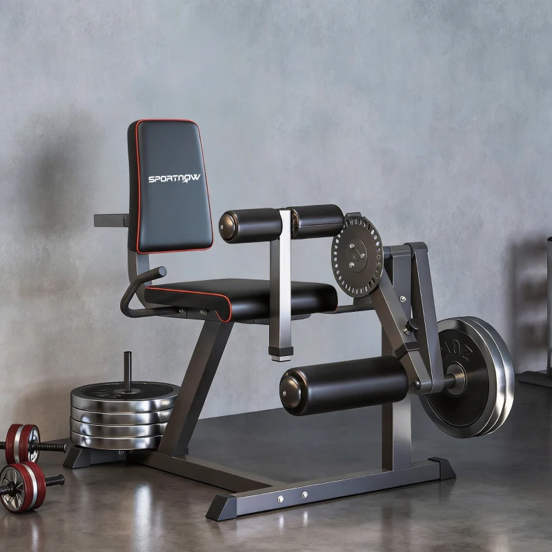 SPORTNOW Machine d'extension de jambe, étirement des jambes, capacité 120 kg, multifonction 100 x 90 x 105 cm acier noir