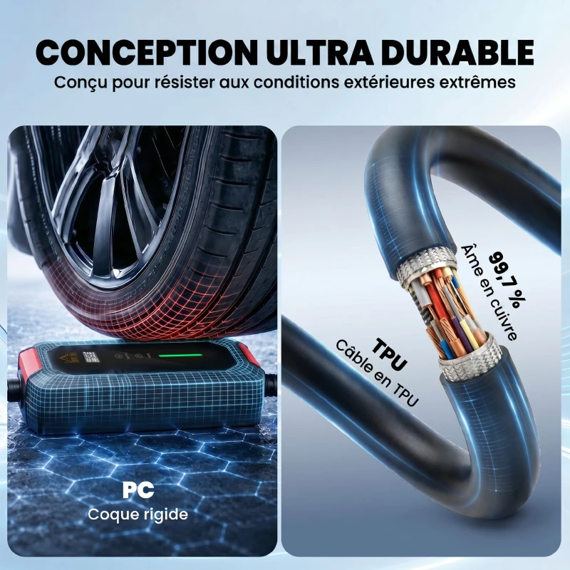 HOMCOM Chargeur Voiture Électrique Type 2 3,5kW [5m, 6/8/10/13/16A] Câble de Recharge Portable Écran LCD Retardateur Noir