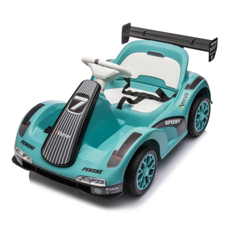 Kinder-Elektroauto, einstellbare Vor-/Rückfahrt und zwei Geschwindigkeitsstufen, 81x50.5x45 cm, Grün