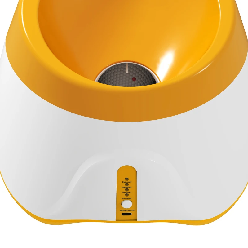 PawHut Automatic Dog Ball Launcher with 5 ETPU Balls 5.8 cm, 3 Distance Settings 6/10/14 m, Orange