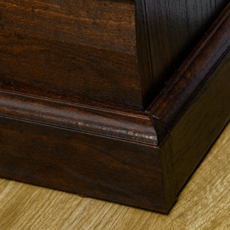 HOMCOM Cheminée électrique, cheminée décorative 1800W effet flamme, luminosité et température réglables, 80x21,6x67,8cm, marron(m-9)