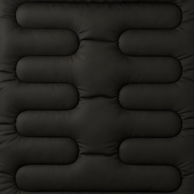 Outsunny Double Sleeping Bag with 2 Pillows, 220 x 160 cm Extra-Large Sleeping Bag for Adults, Black