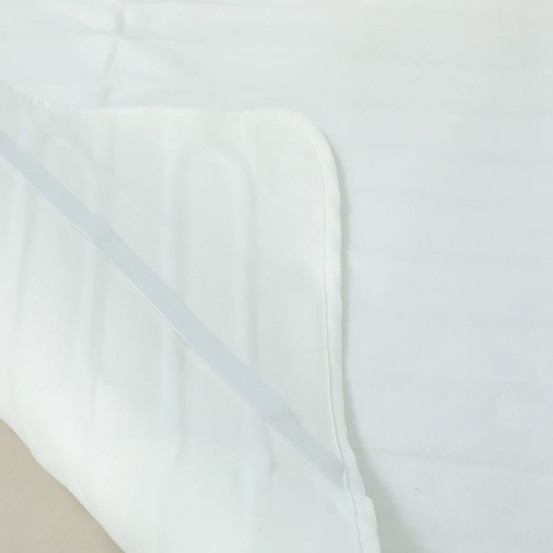 HOMCOM Coperta Elettrica 160x140 cm con 5 Livelli di Calore e 2 Zone di Controllo Indipendenti, in Poliestere Bianco