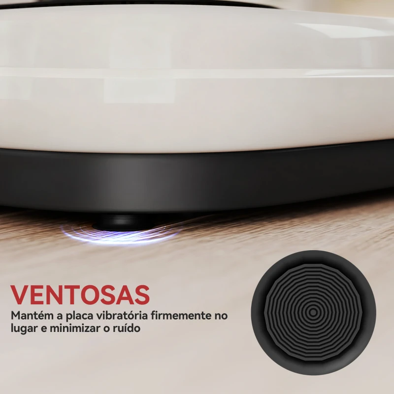 SPORTNOW Plataforma Vibratória 50 Velocidades 3 Programas com Ecrã LED com Controlo Remoto Bandas Elásticas 52x34x14 cm Preto e Branco