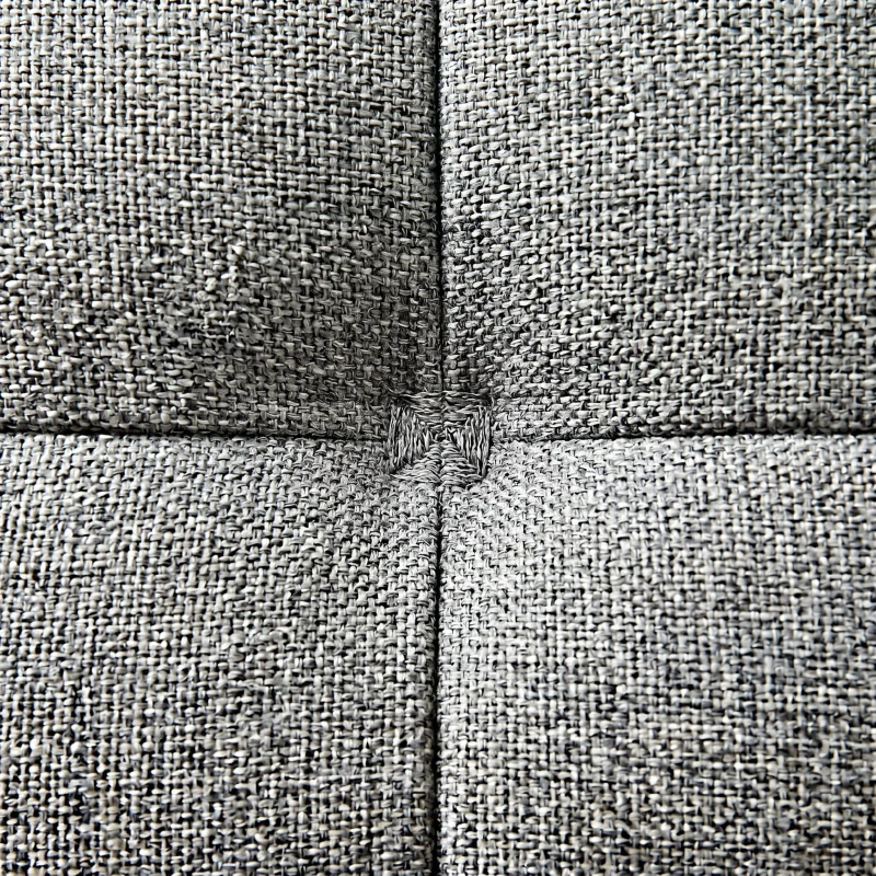 HOMCOM Fotoliu Modern din Material Textil cu Șezut Confortabil și Picioare din Oțel, 76x68x80 cm, Gri