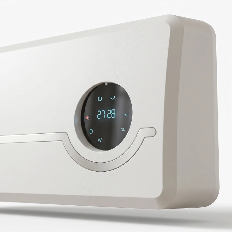 HOMCOM Chauffage mural en céramique 1000/2000W, radiateur électrique, ventilateur, thermostat, minuterie, 50x18,6x12,9cm, blanc(m-14)