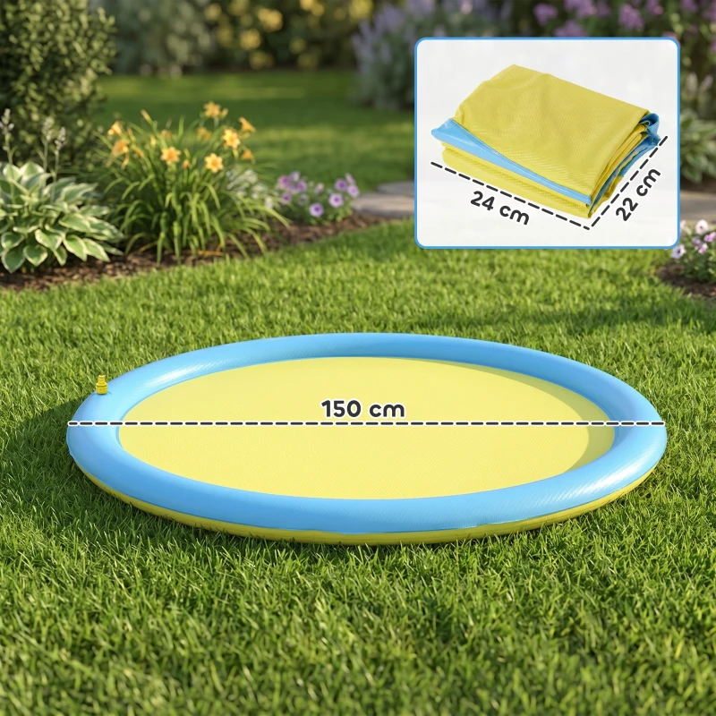 PawHut Dog Splash Pad for Pets Dog Bath Pool Water Game