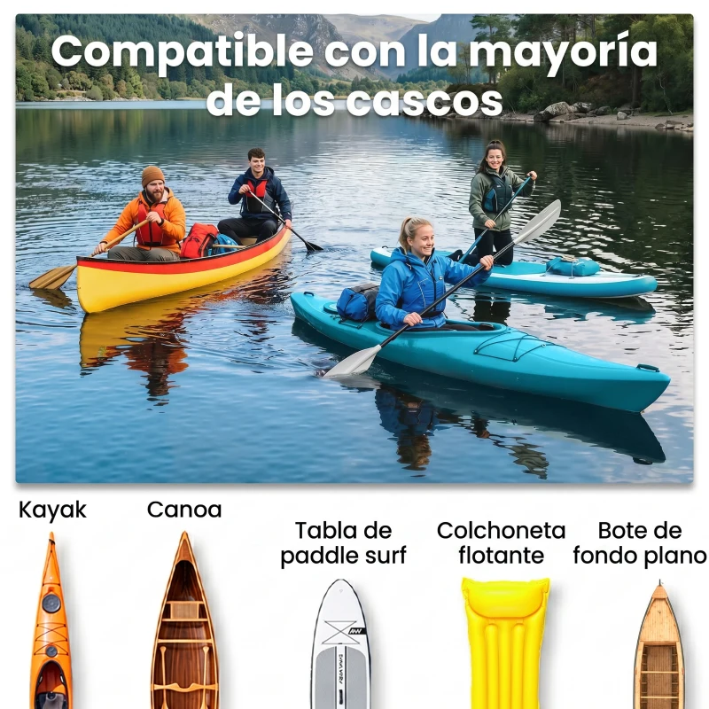 Outsunny Carro de Transporte Kayak Plegable Barco Canoa Carrier Remolque Carretilla Carga 70kg con Ruedas Portacanoas 62x35x30cm