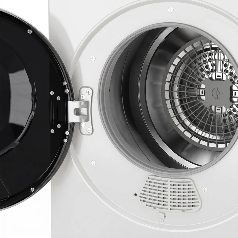 HOMCOM Mini Secadora Portátil 4,8 kg 1020W Calentamiento PTC Temporizador Blanca