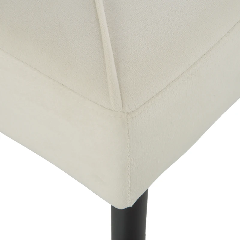 HOMCOM Upholstered Hallway Bench, End of Bed Bench with X-Shape Design and Steel Legs, Cream