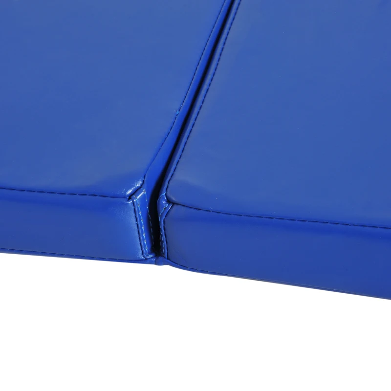 HOMCOM Tappetino da Ginnastica Pieghevole, Materassino Fitness Spesso 5 cm e Antiscivolo, 180x60x5 cm, Blu