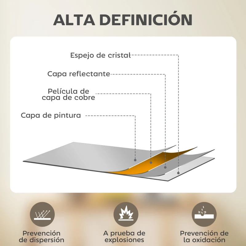 HOMCOM Espejo de Pared Redondo Ø 61 cm Marco de Aleación de Aluminio para Baño Dormitorio Salón Pasillo Dorado