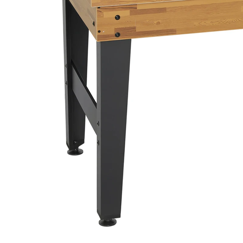 SPORTNOW Table multijeux 13 en 1, table de jeu baby-foot, billard, ping-pong, 121x109x80cm, pour enfants et adultes, noyer clair