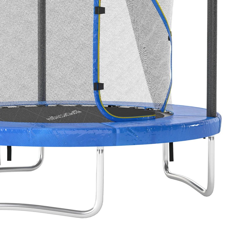 SPORTNOW 6ft Trampoline with Safety Enclosure Net, Steel Frame Outdoor Trampoline, with Edge, Safety Cover