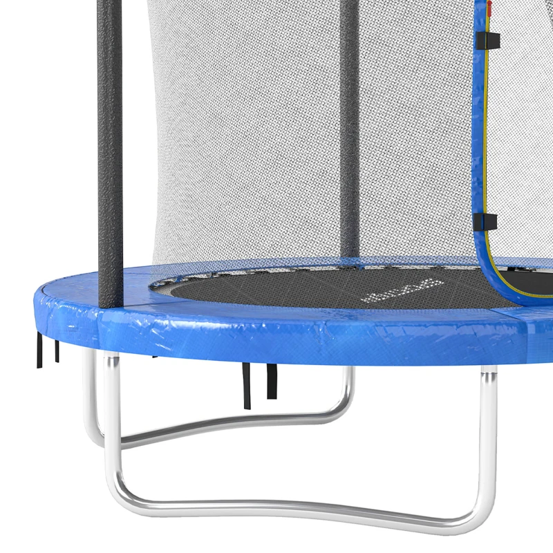 SPORTNOW 6ft Trampoline with Safety Enclosure Net, Steel Frame Outdoor Trampoline, with Edge, Safety Cover