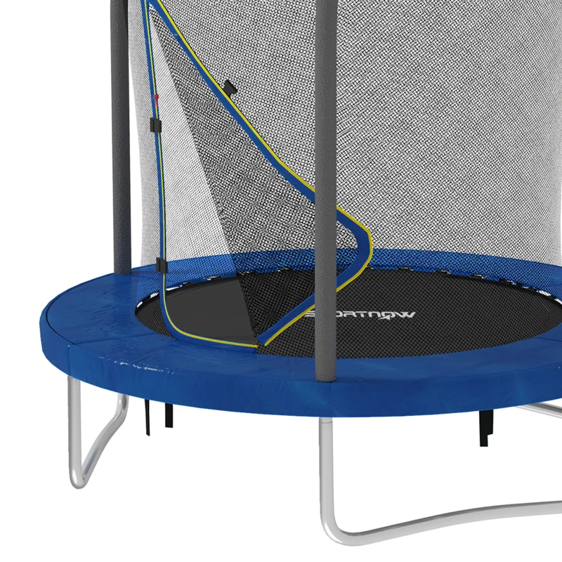 SPORTNOW 6ft Trampoline with Safety Enclosure Net, Steel Frame Outdoor Trampoline, with Edge, Safety Cover