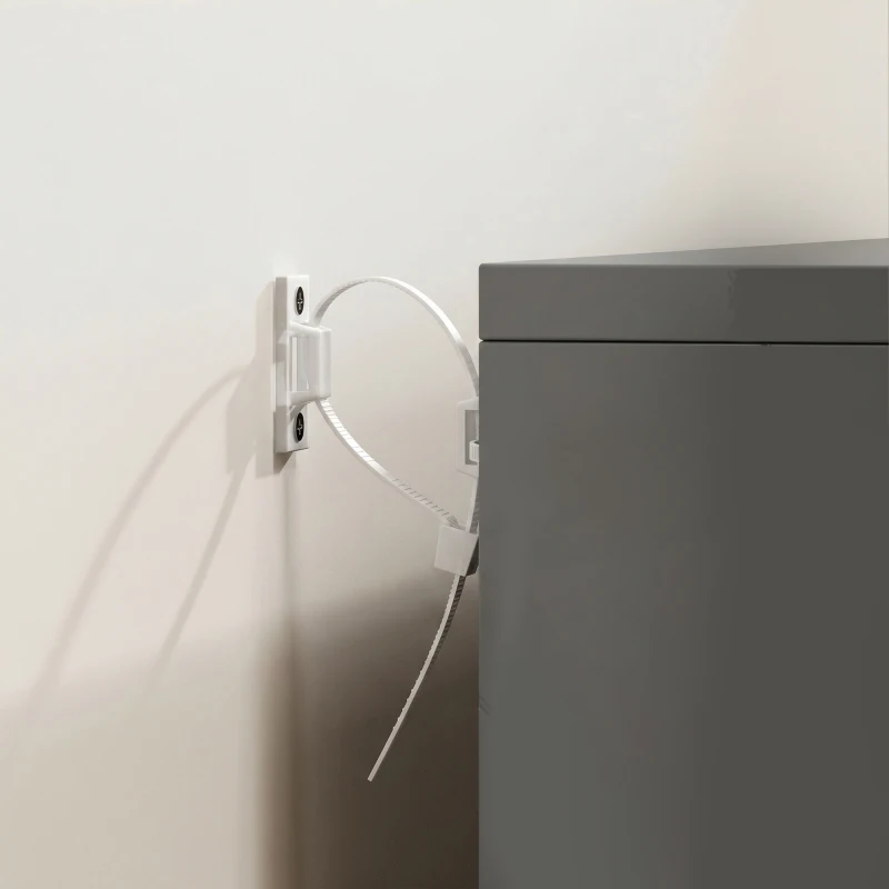 HOMCOM Modern Luxe High Gloss Sideboard, with Hairpin Legs - Grey