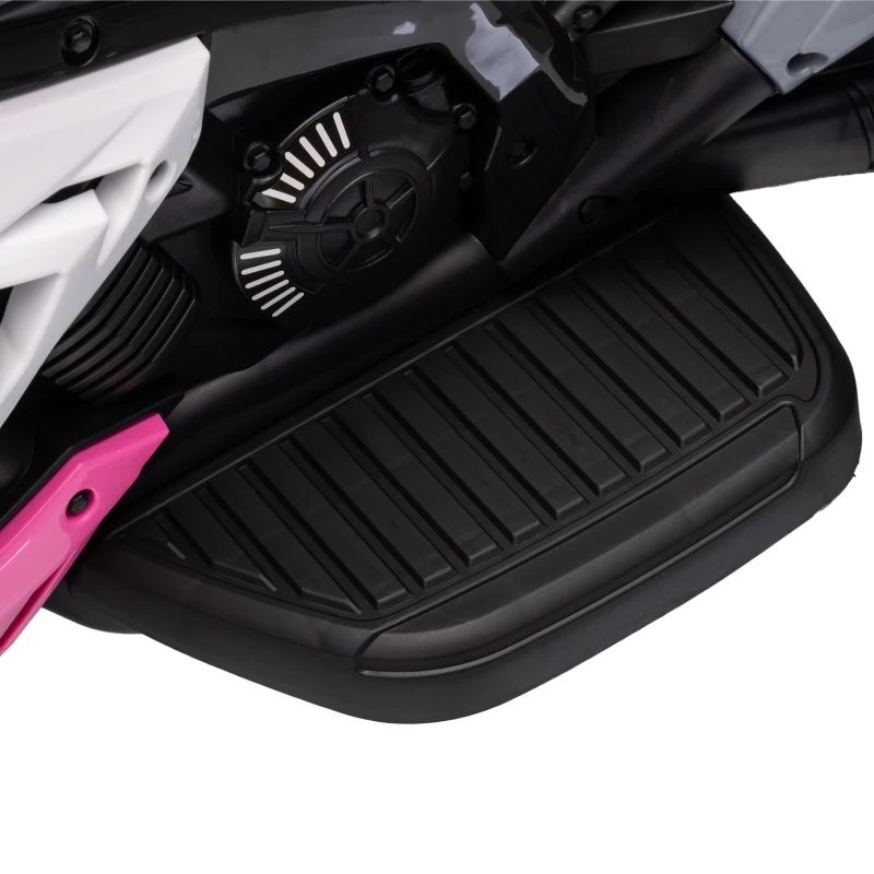 HOMCOM Kids Electric Motorcycle, 6V Ride on Motorcycle with 3 Wheels, LED Headlight, Music, Horn for Boys Girls 3-5 Y, Pink