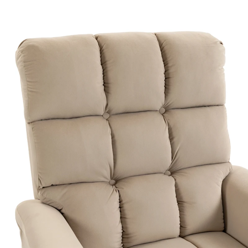 HOMCOM Fauteuil Releveur Électrique, Fauteuil Relax Électrique en Velours avec Dossier Inclinable, Télécommande, Marron