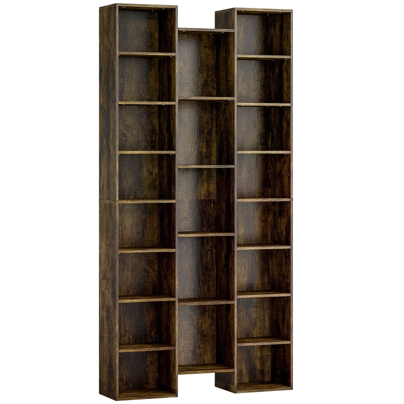 HOMCOM 21-Compartment Bookshelf - Brown