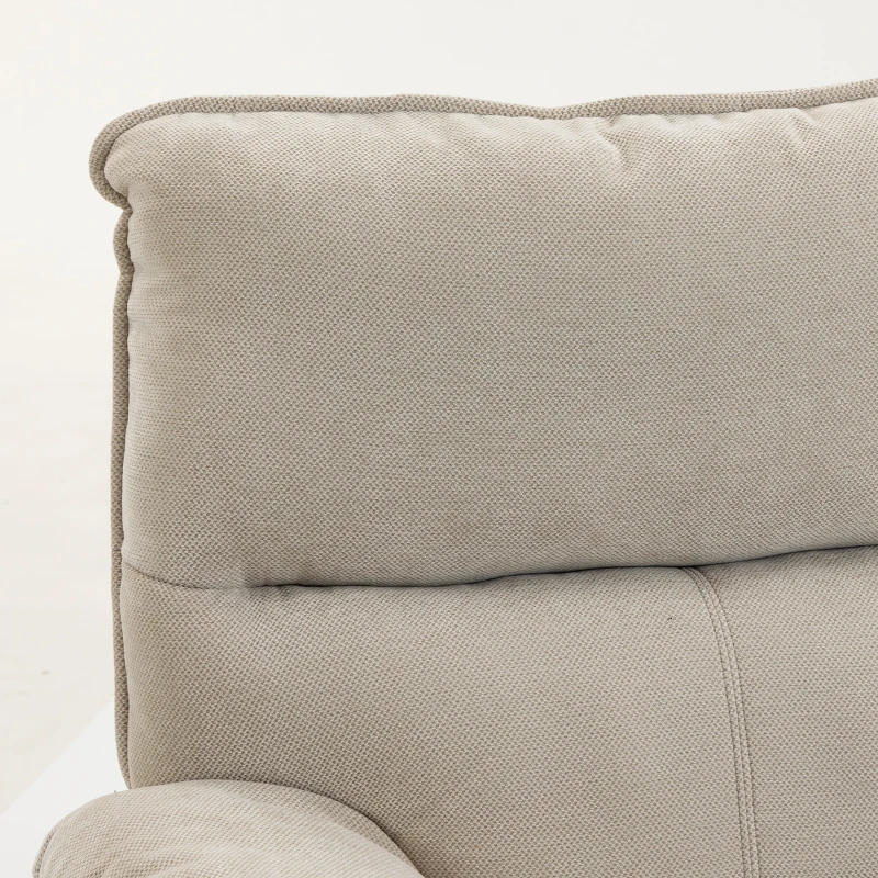 HOMCOM Fauteuil Releveur Électrique Massage et Chaleur Fauteuil Relax Électrique Chenille Ports USB Dossier Inclinable Crème