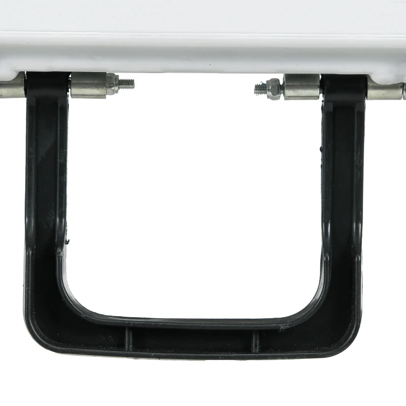 Outsunny Table ronde de jardin pliante Ø122 cm peut accueillir 6 personnes pour évènement, structure métal, plateau HDPE
