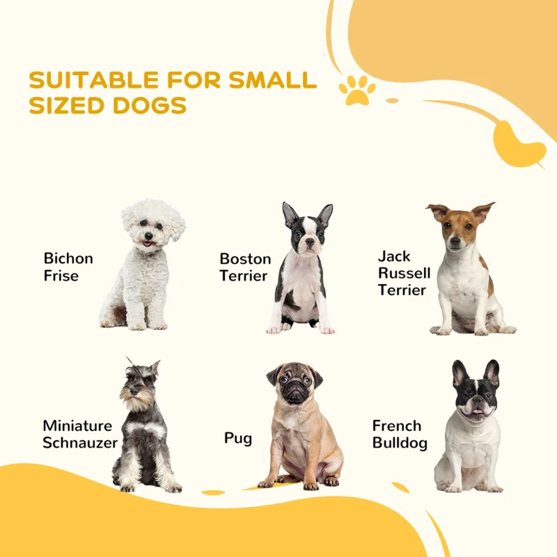 PawHut Dog Steps for Sofa and Bed, 3-Step Dog Stairs, Pet Stairs with Side Panels, Non-Slip Feet for Small Puppies
