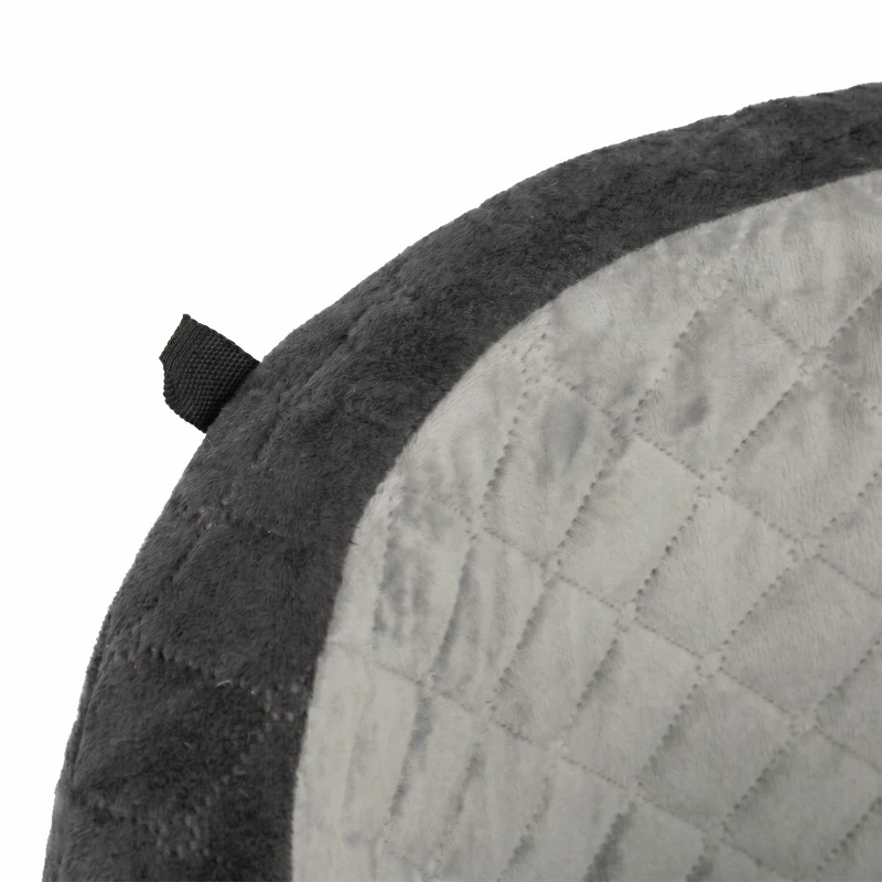 PawHut Dog Car Seat, Detachable Washable Dog Booster Seat with Thick Cushion, Seat Belt, Pockets for Small Under 10kg, Grey