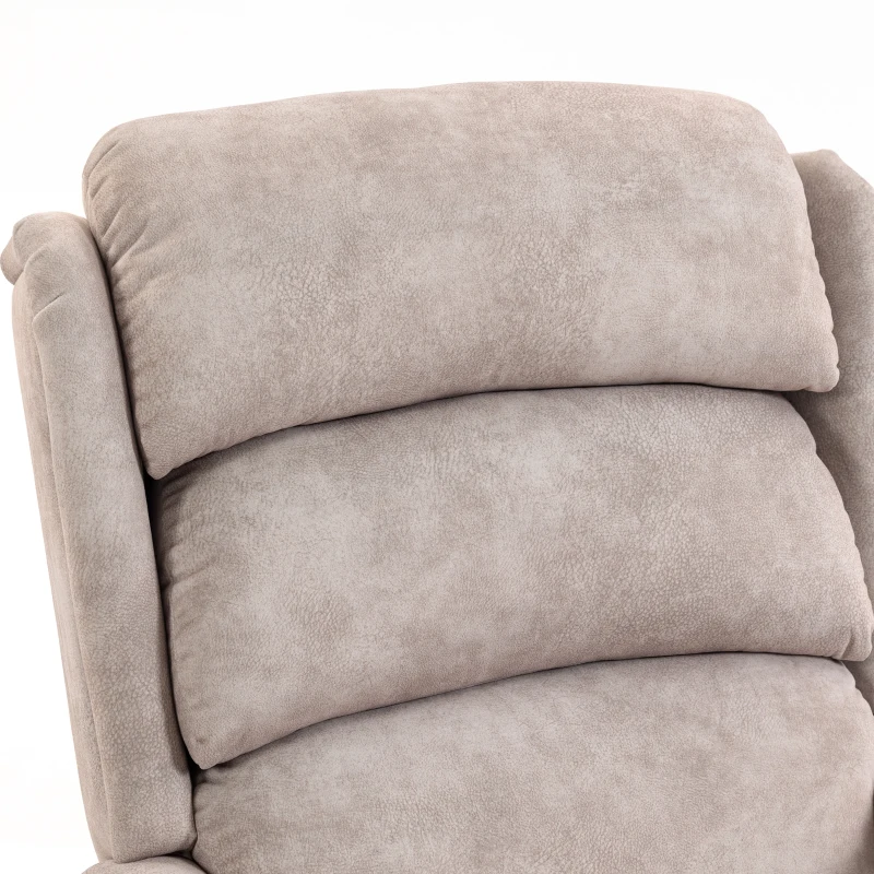HOMCOM Fauteuil releveur électrique massage par vibrations et chaleur, fauteuil relax électrique en velours, 80x160x82cm, beige