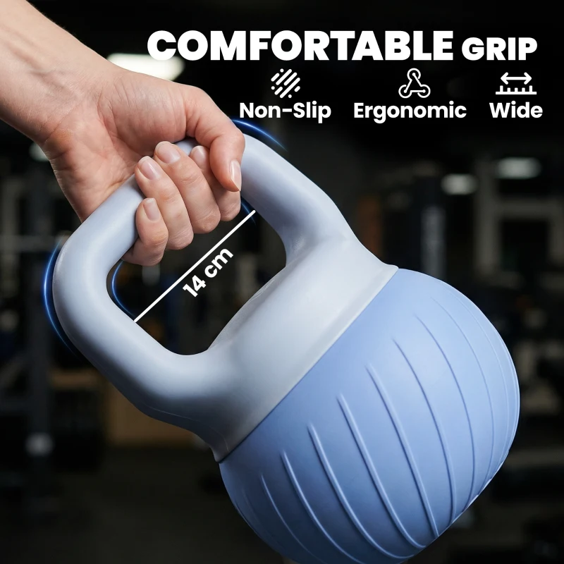 SPORTNOW Soft Kettlebell, 10kg Kettle Bell with Anti-Slip Grip for Home Gym Weight Lifting and Strength Training