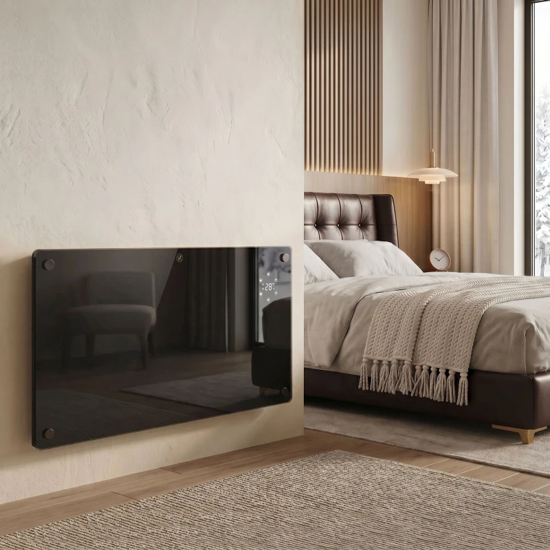 HOMCOM 1500W 5-35℃ Smart Control Heater - Black