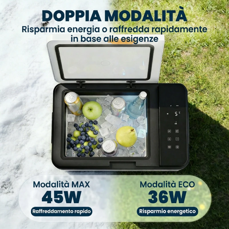 Outsunny Frigorifero Portatile da 30L con Compressore e Controllo App, Nero