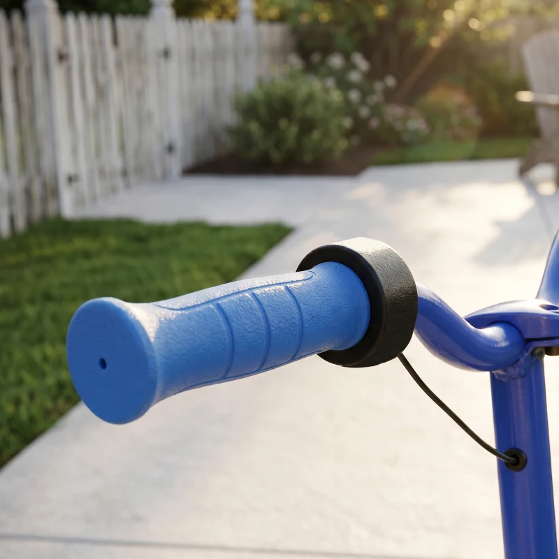 AIYAPLAY Patinete Eléctrico para Niños con Luces LED Acelerador de Pulgar y Ruedas sin Pinchazos Velocidad de hasta 10 km/h Azul