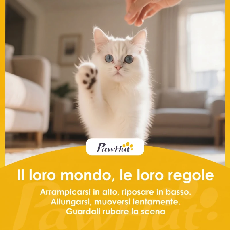 PawHut Torre per Gatti a 2 Livelli con 2 Nascondigli, Piattaforma, Superficie in Sisal, 60x60x 61 cm, Beige e Marrone