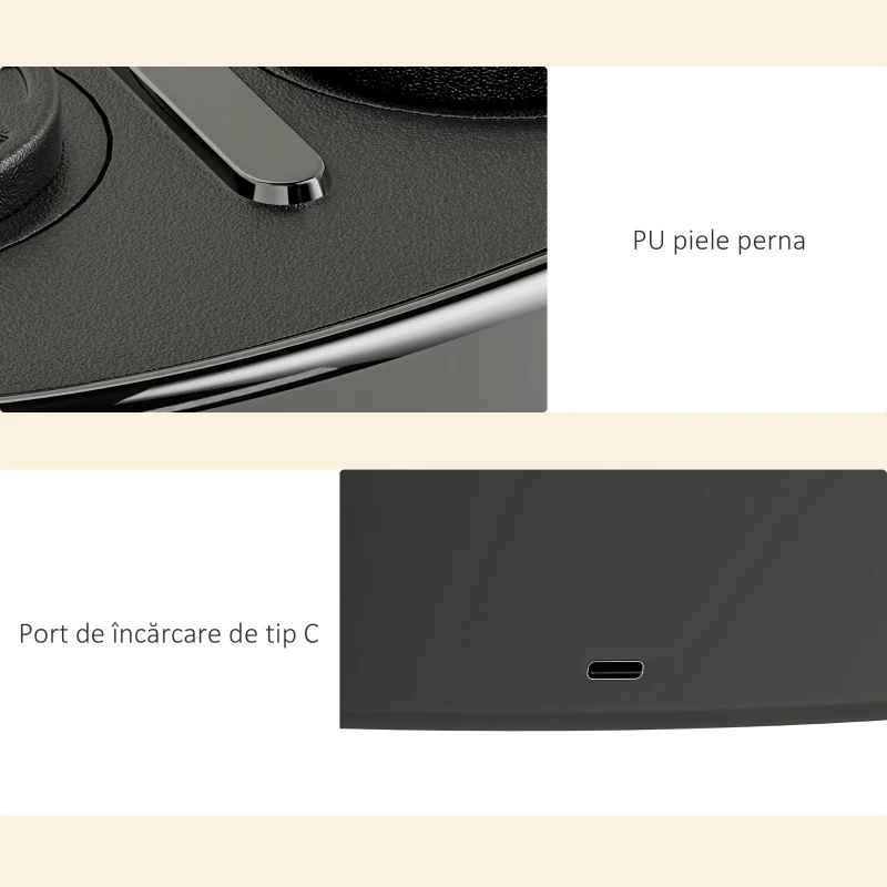 SPORTNOW Aparat de Box Muzical Montat pe Perete cu 9 Viteze, Conexiune Bluetooth și Mănuși, 41.8x44.6x7.5 cm, Negru și Albastru