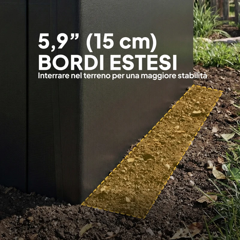 Outsunny Tenda per Garage da esterno con telo PE e struttura in metallo, 592x300x276 cm, Grigio scuro
