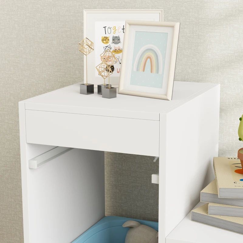 AIYAPLAY Toy Storage Organiser, Three-Layer Kids Toy Storage Units, with Removable Bins, for Ages 3-8 Years, Multi-colour