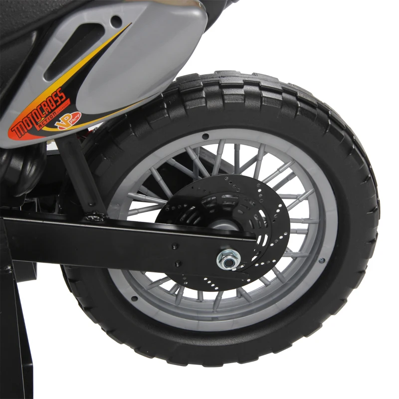 Homcom Moto Cross Electric Copii – Galben cu Rotite Laterale