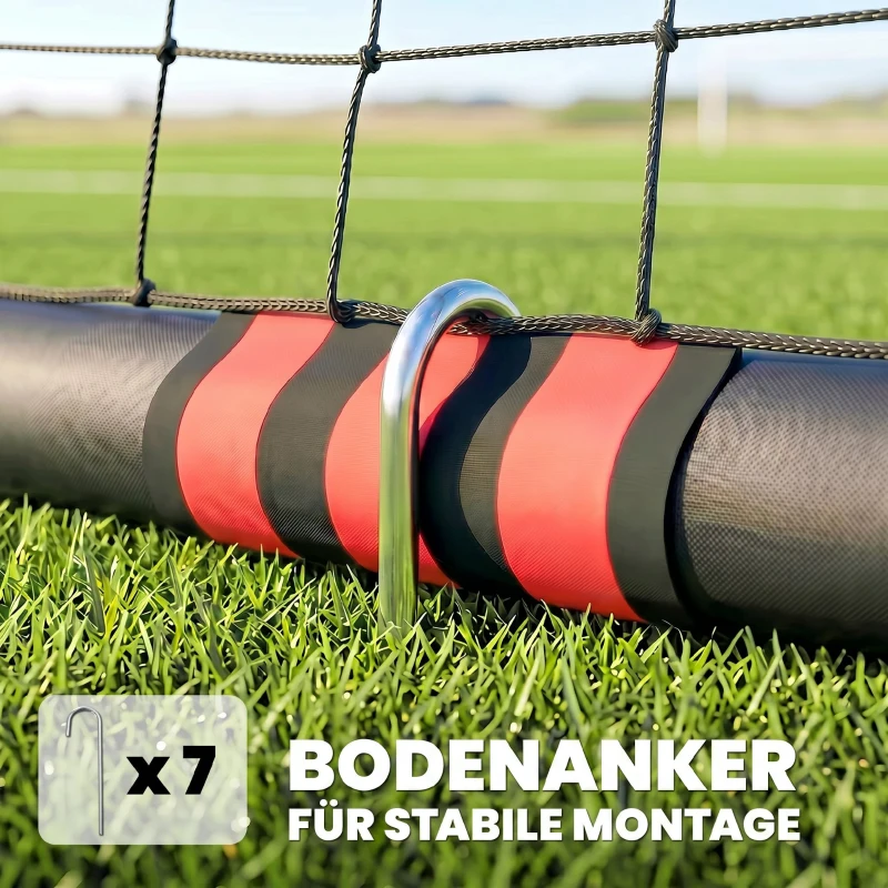SPORTNOW Fußballtor für Garten 300 x 200 cm Robustes Outdoor Tor mit Tornetz Polsterung Erdhaken Anti-Rost Beschichtung