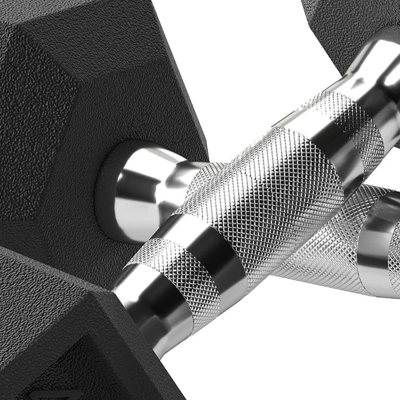 HOMCOM hexagon dumbbells handvat gekarteld 2 x 4 kg